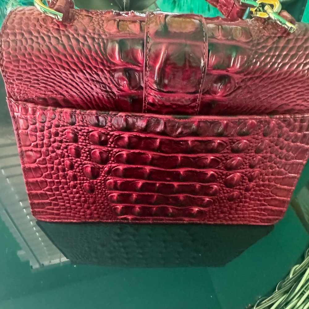Elegant Red Crocodile-Embossed Women's Bag